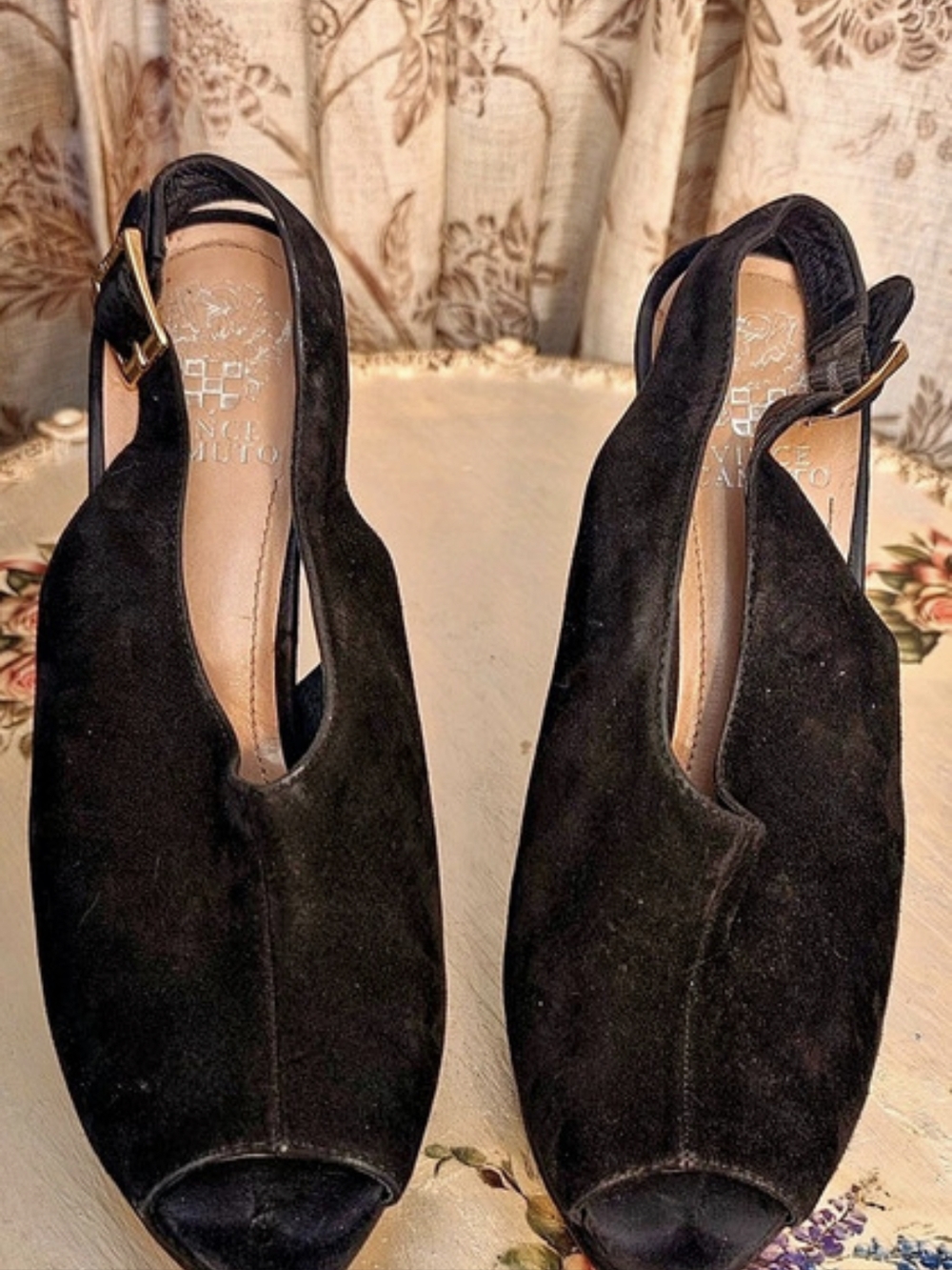 Vince Camuto Fezisha Sandal Black Platform Heels Size 9.5